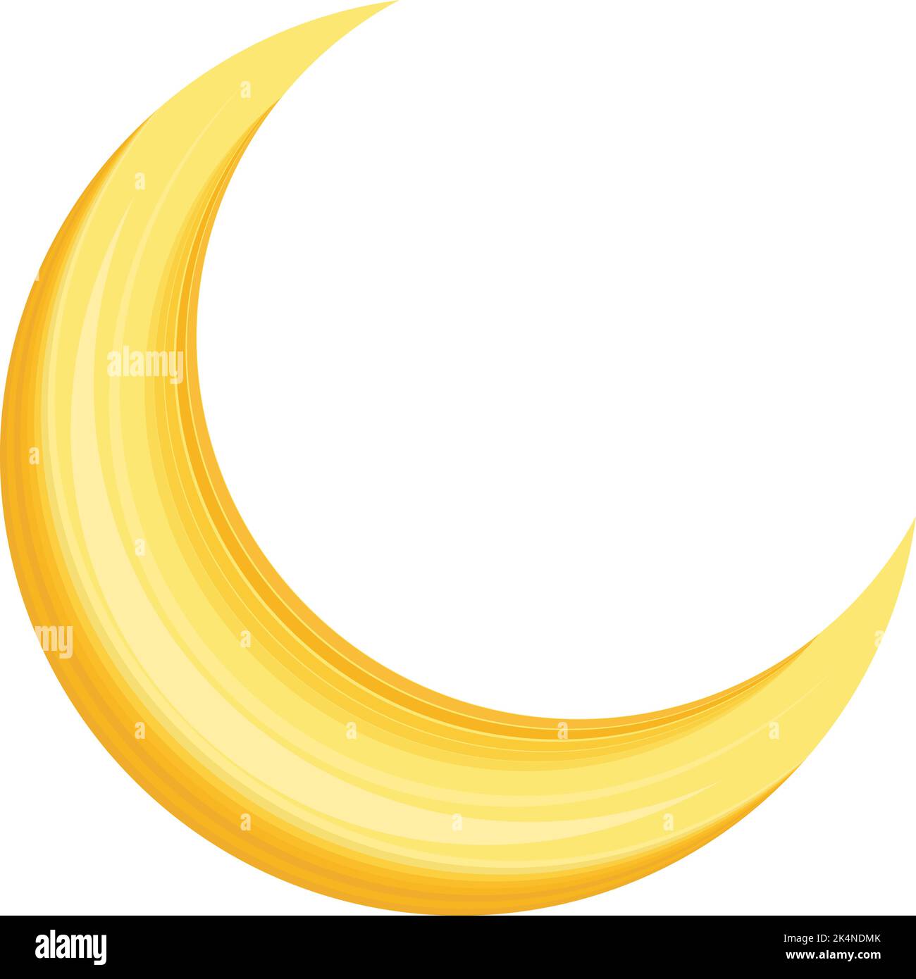 Young moon, illustration, vector on a white background Stock Vector ...
