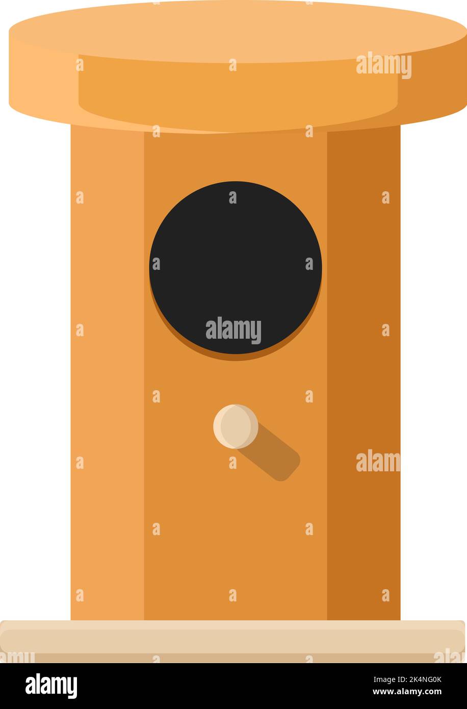 Modern bird house, illustration, vector on a white background. Stock Vector