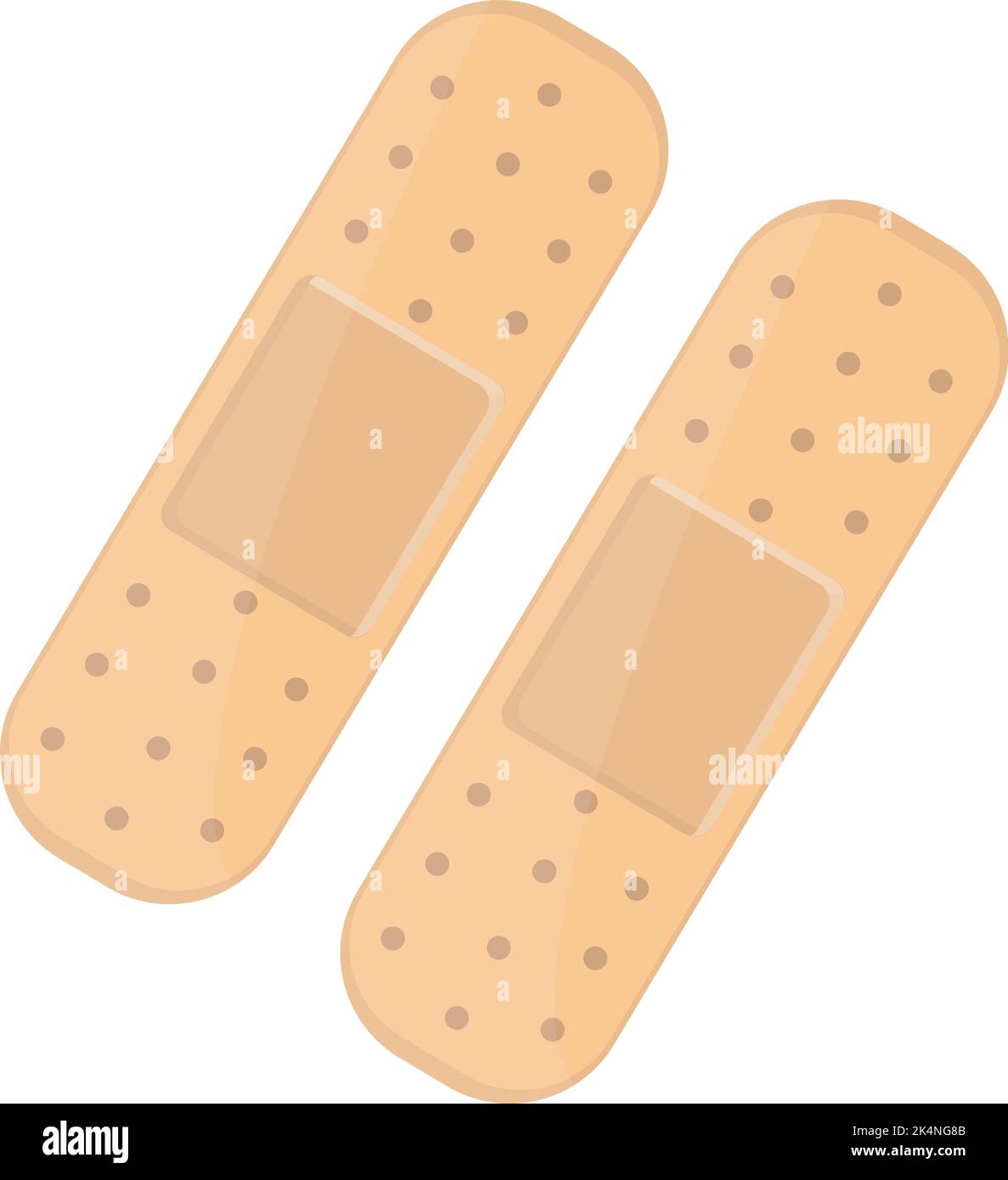 Sticky bandaid, illustration, vector on a white background. Stock Vector