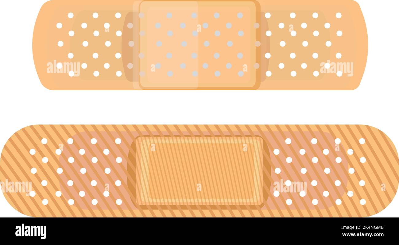 Two bandages, illustration, vector on a white background Stock Vector