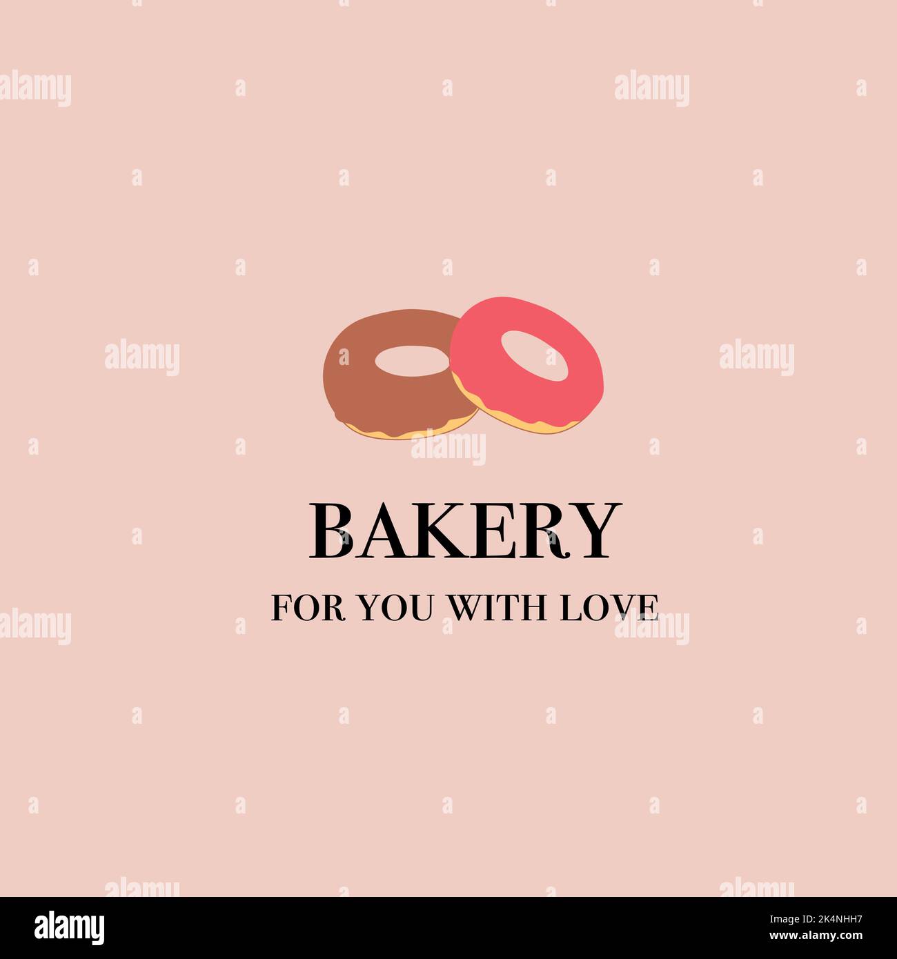 Vector illustration for bakery, cafe or logo Stock Vector