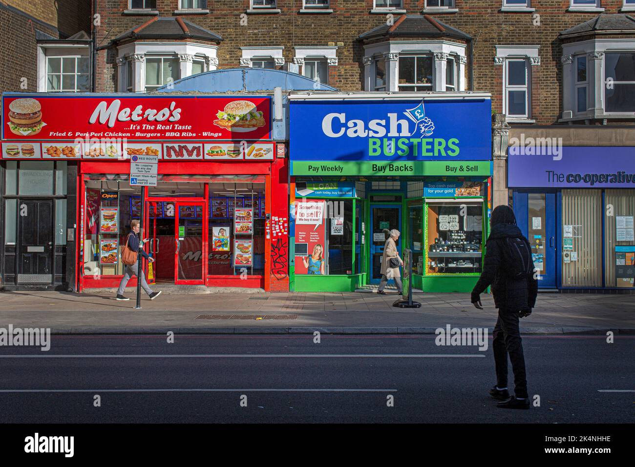 London, UK. Sept 29 2022 .Cash Busters Pawn store in Lewisham High Street , London , England . Stock Photo