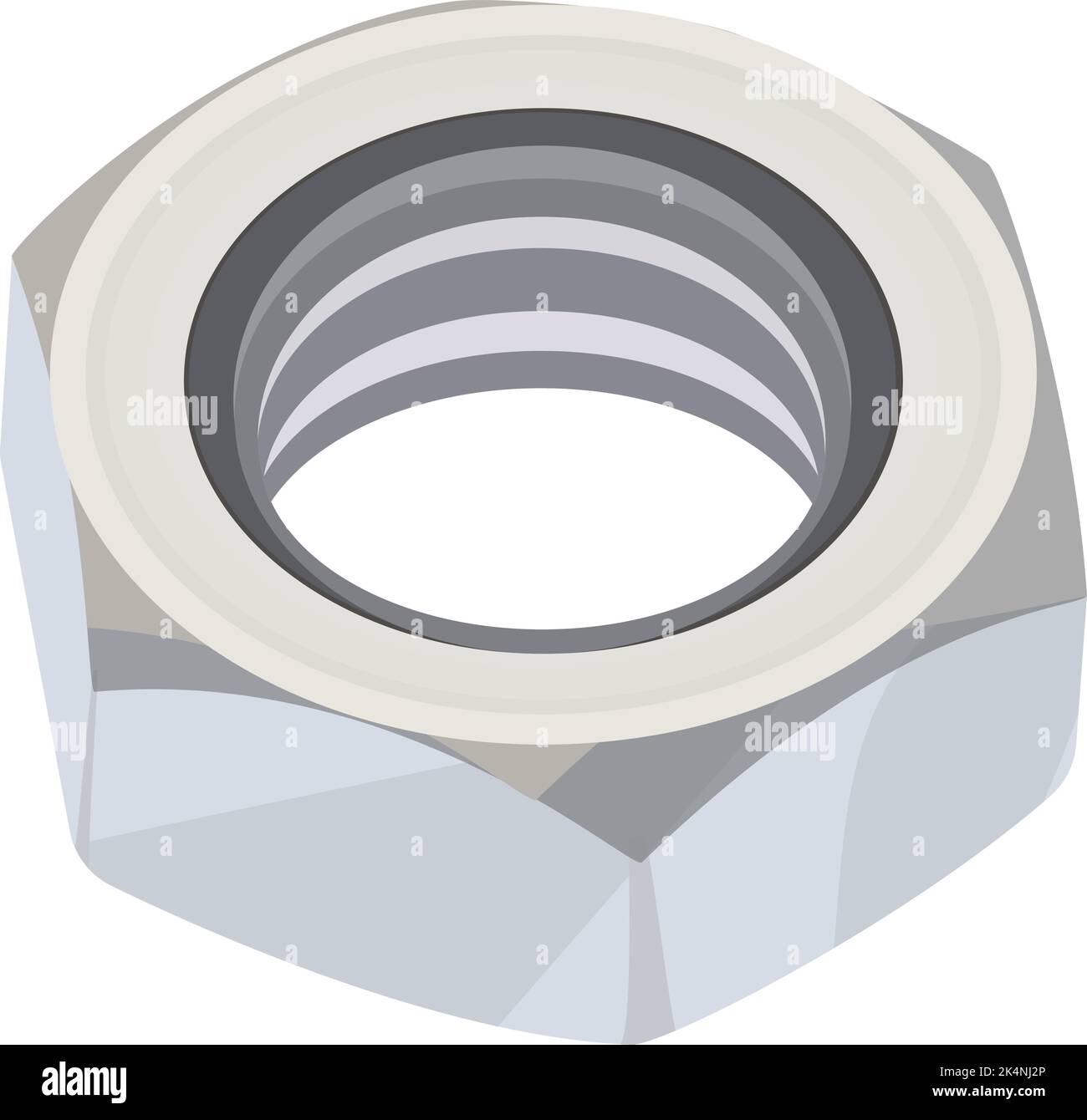 Metal screw, illustration, vector on a white background. Stock Vector