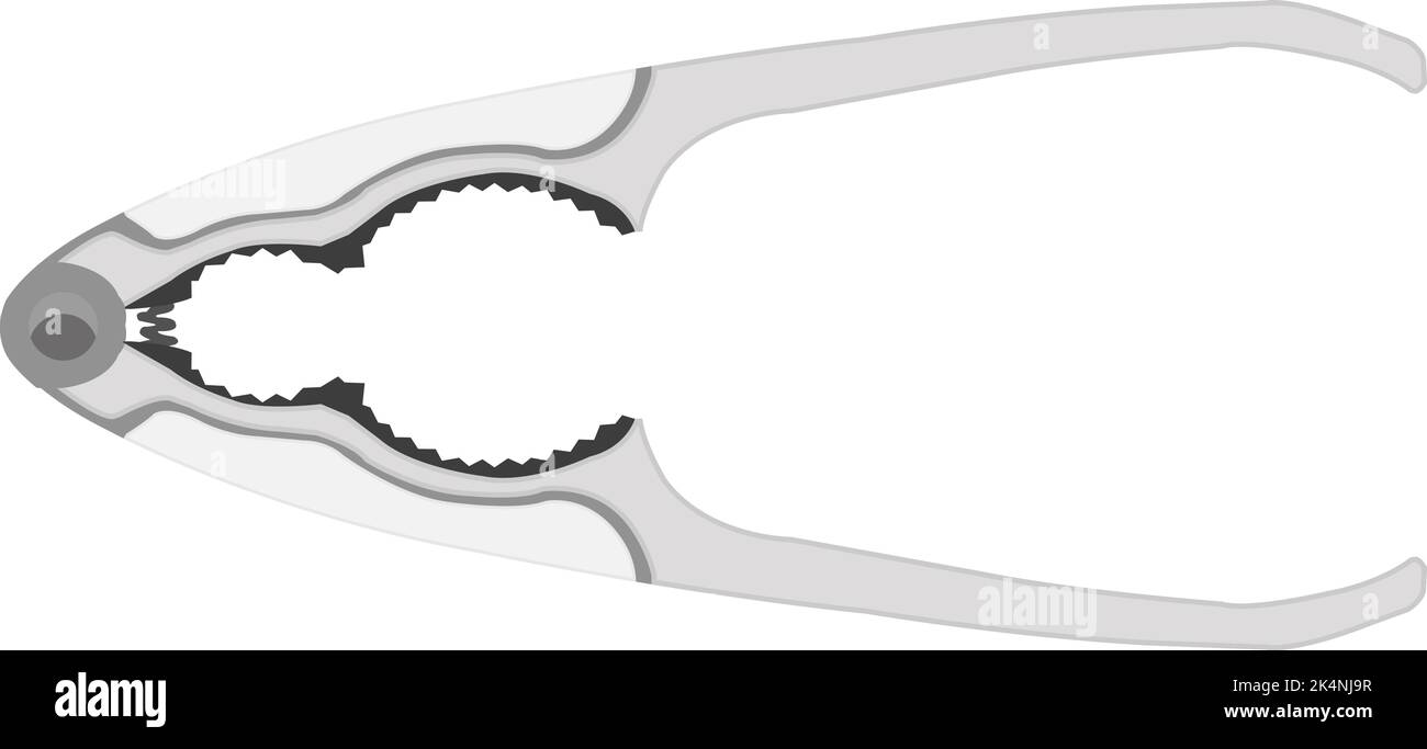 Metal nutcracker, illustration, vector on a white background. Stock Vector