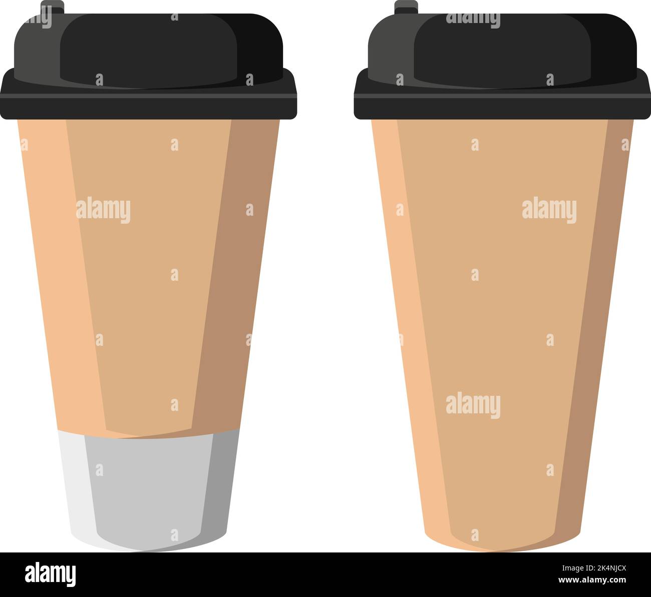 White paper cups Stock Vector Images - Alamy