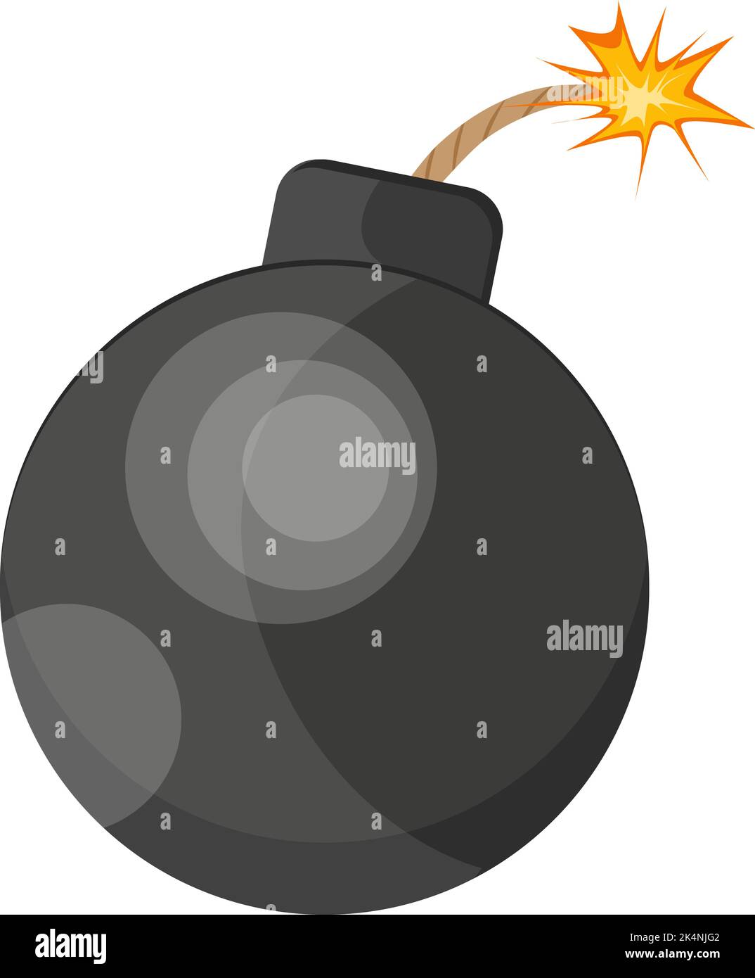 Ticking bomb, illustration, vector on a white background Stock Vector