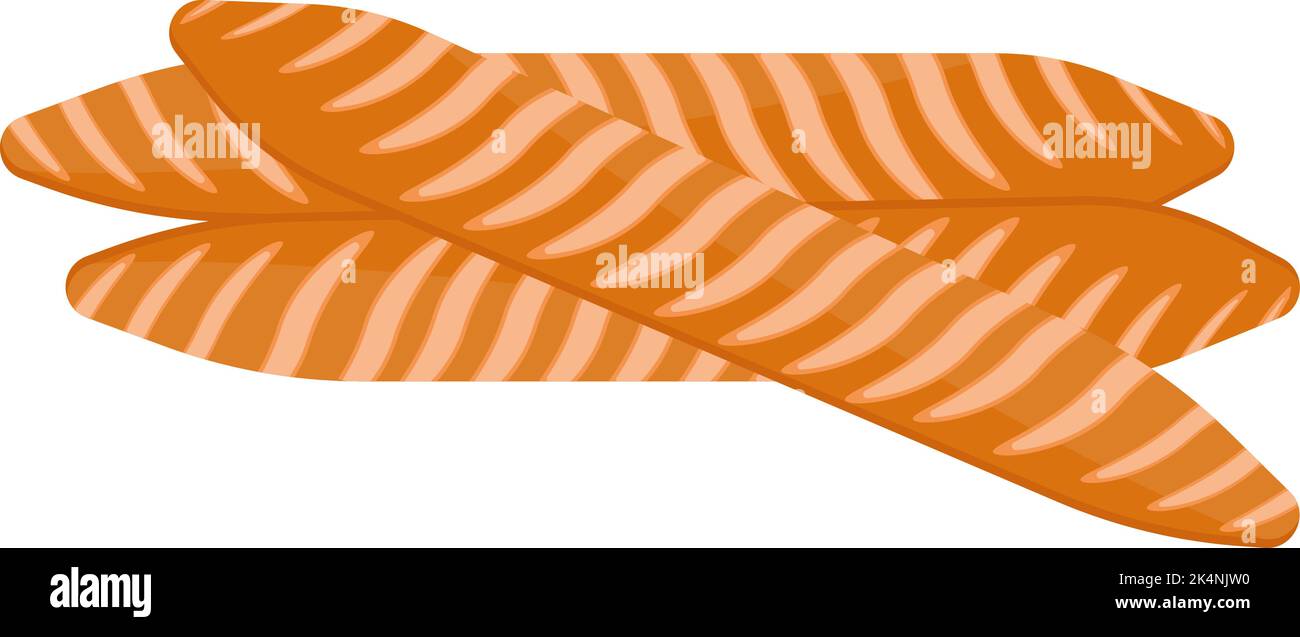 Bread sticks, illustration, vector on a white background Stock Vector