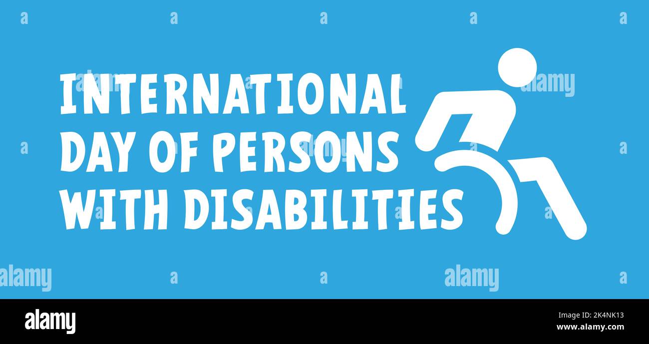 Slogan World Disability Day. 3 december. International day of persons