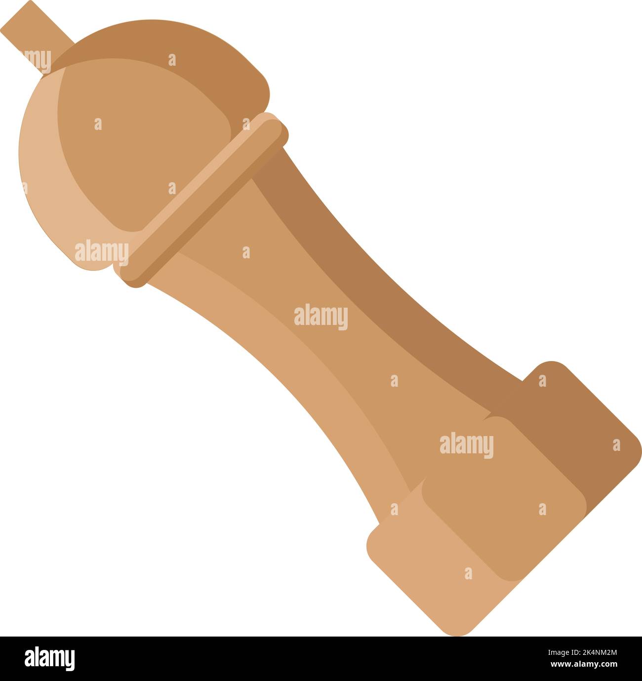 Pepper mill, illustration, vector on a white background. Stock Vector
