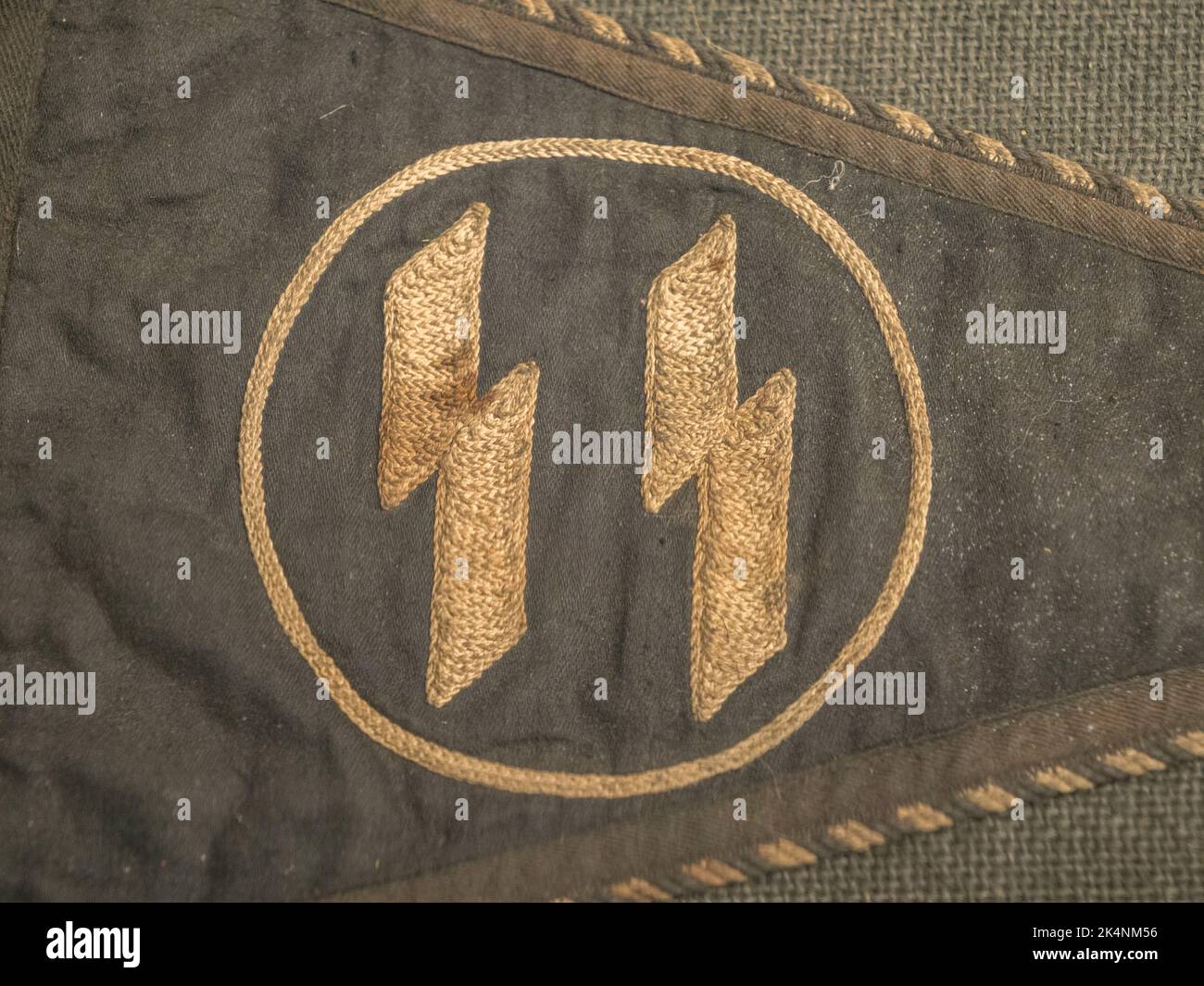 An SS pennant on display in Dover Castle, Kent, UK. Stock Photo