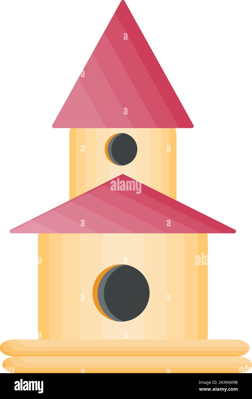 Pet castle, illustration, vector on a white background. Stock Vector