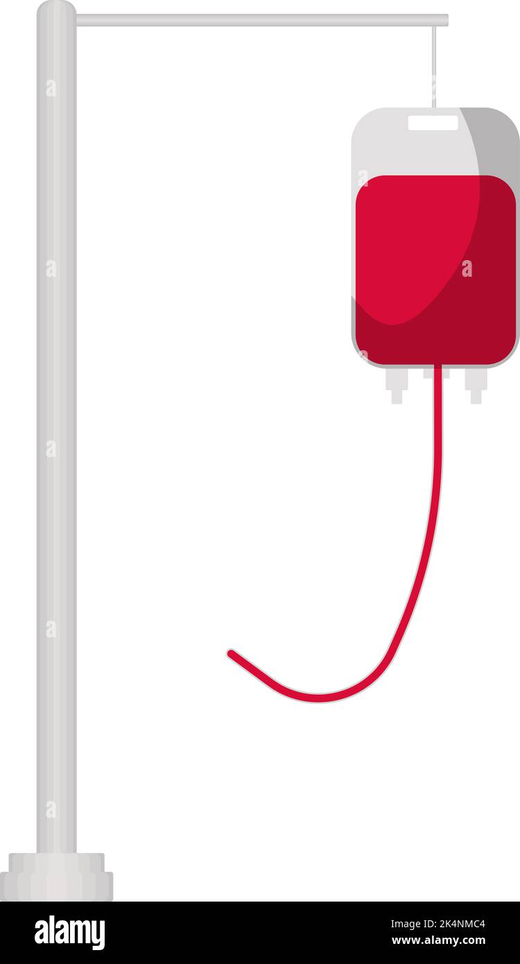 Blood transfusion, illustration, vector on a white background. Stock Vector