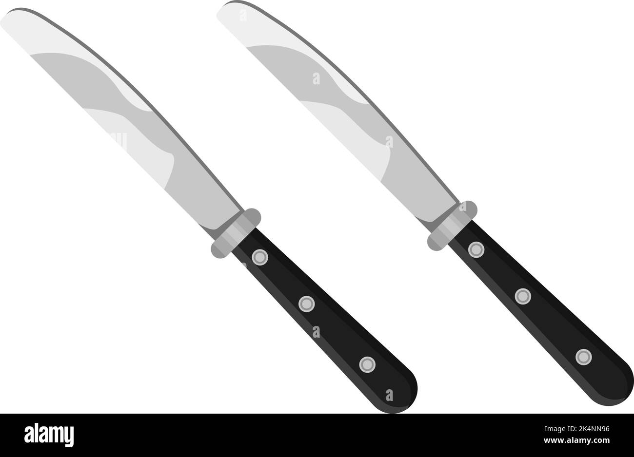 Simple butter knife, illustration, vector on a white background Stock