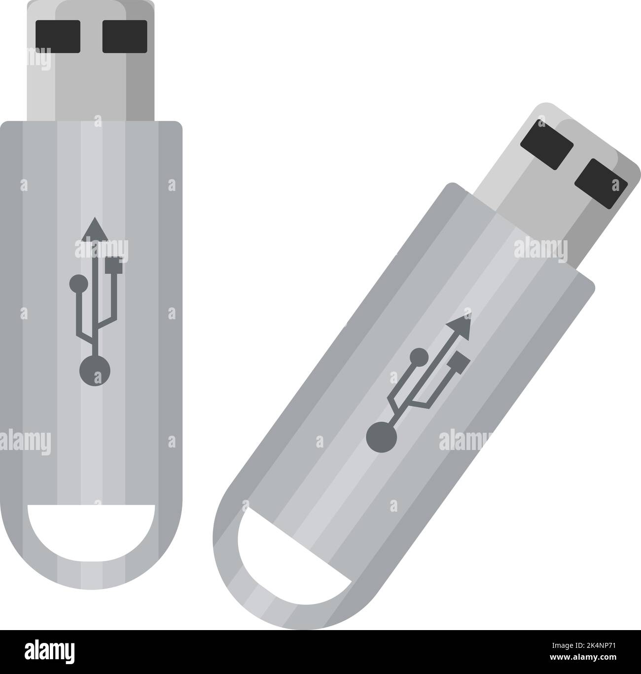 USB Memory, illustration, vector on a white background Stock Vector ...