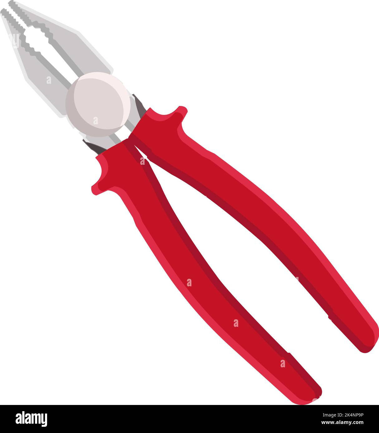 Red pliers, illustration, vector on a white background. Stock Vector