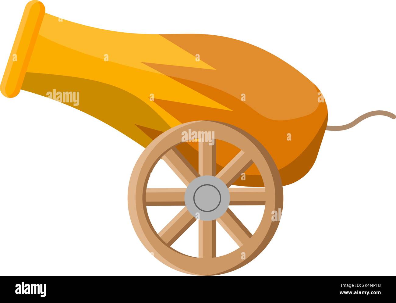Golden canon, illustration, vector on a white background Stock Vector ...