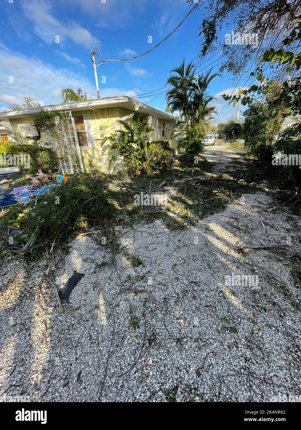 Hurricane IAN aftermath cleanup Stock Photo