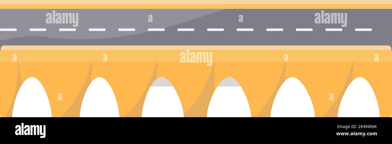 Long bridge, illustration, vector on a white background. Stock Vector