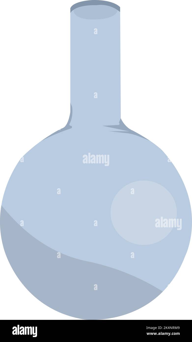 Round chemical bottle, illustration, vector on a white background Stock