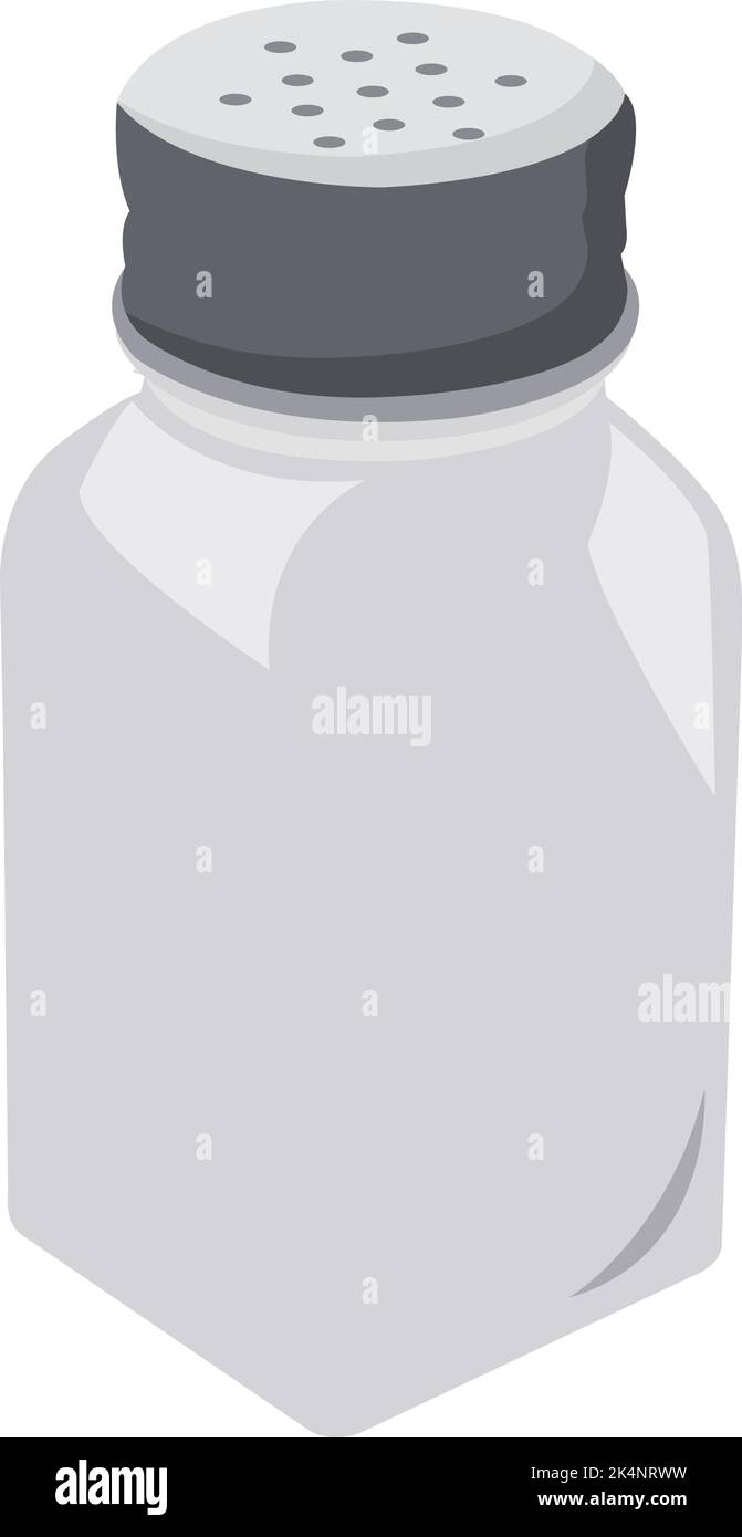 Salt shaker, illustration, vector on a white background Stock Vector