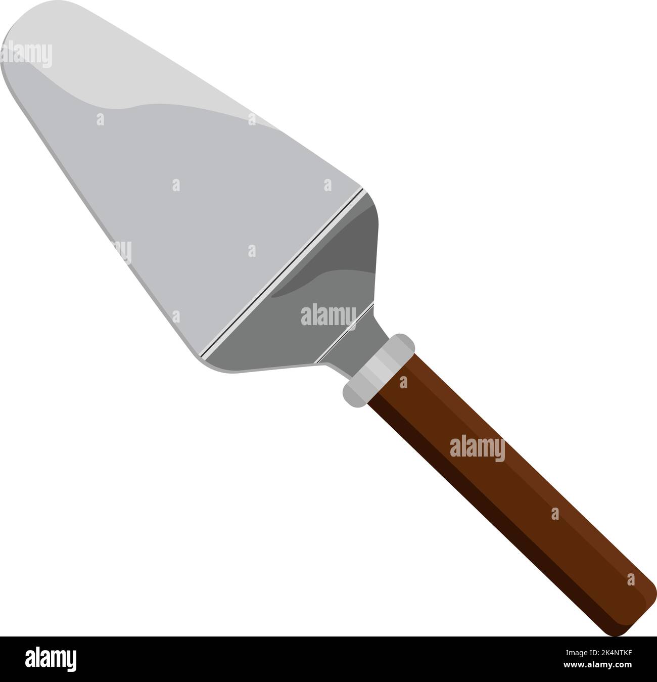 Cake slice spatula, illustration, vector on a white background. Stock Vector