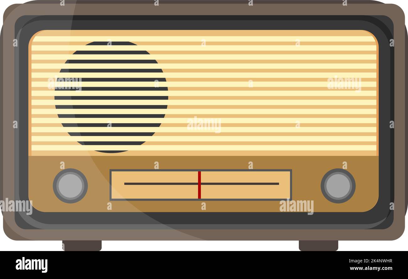 Wireless radio, illustration, vector on a white background Stock Vector