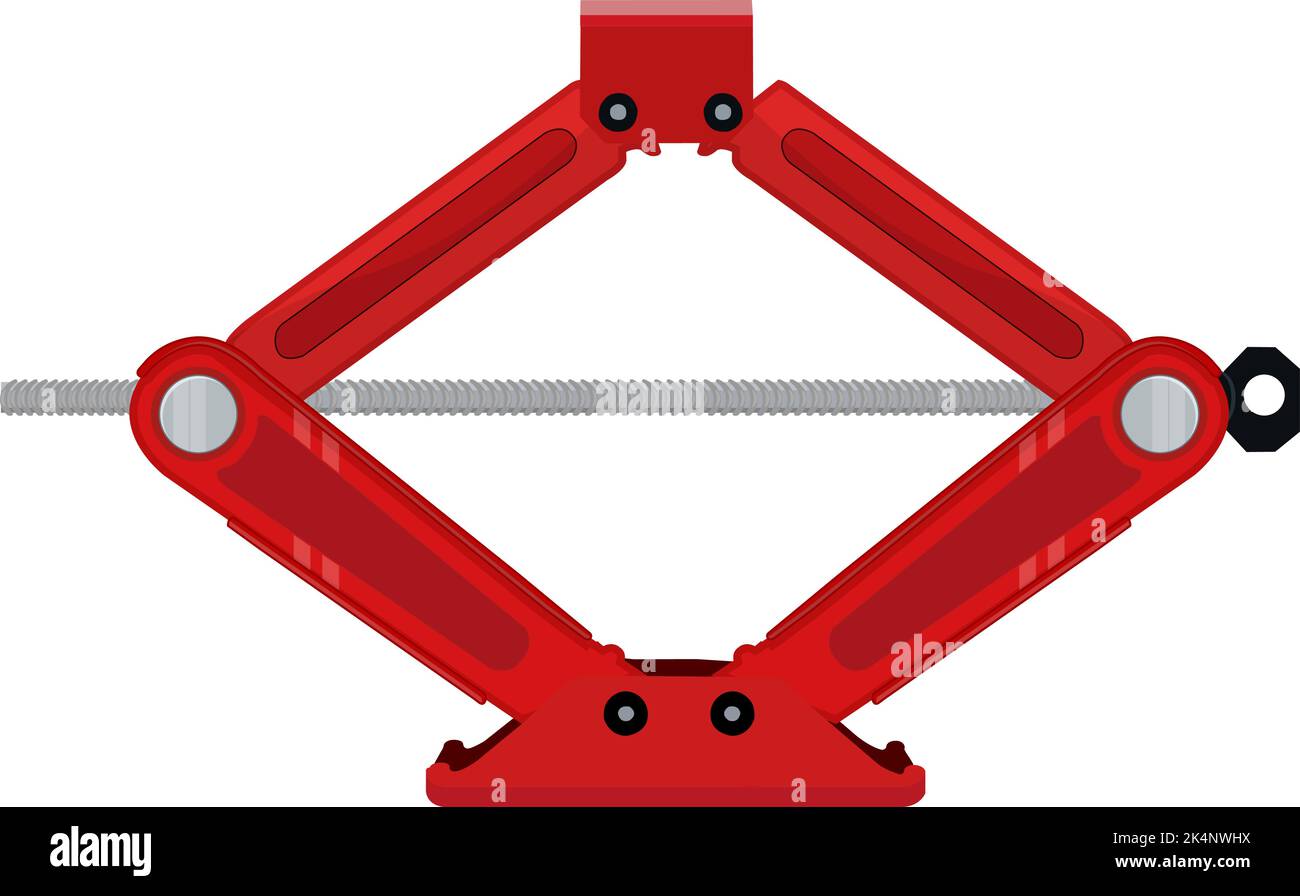 Car jack, illustration, vector on a white background Stock Vector Image