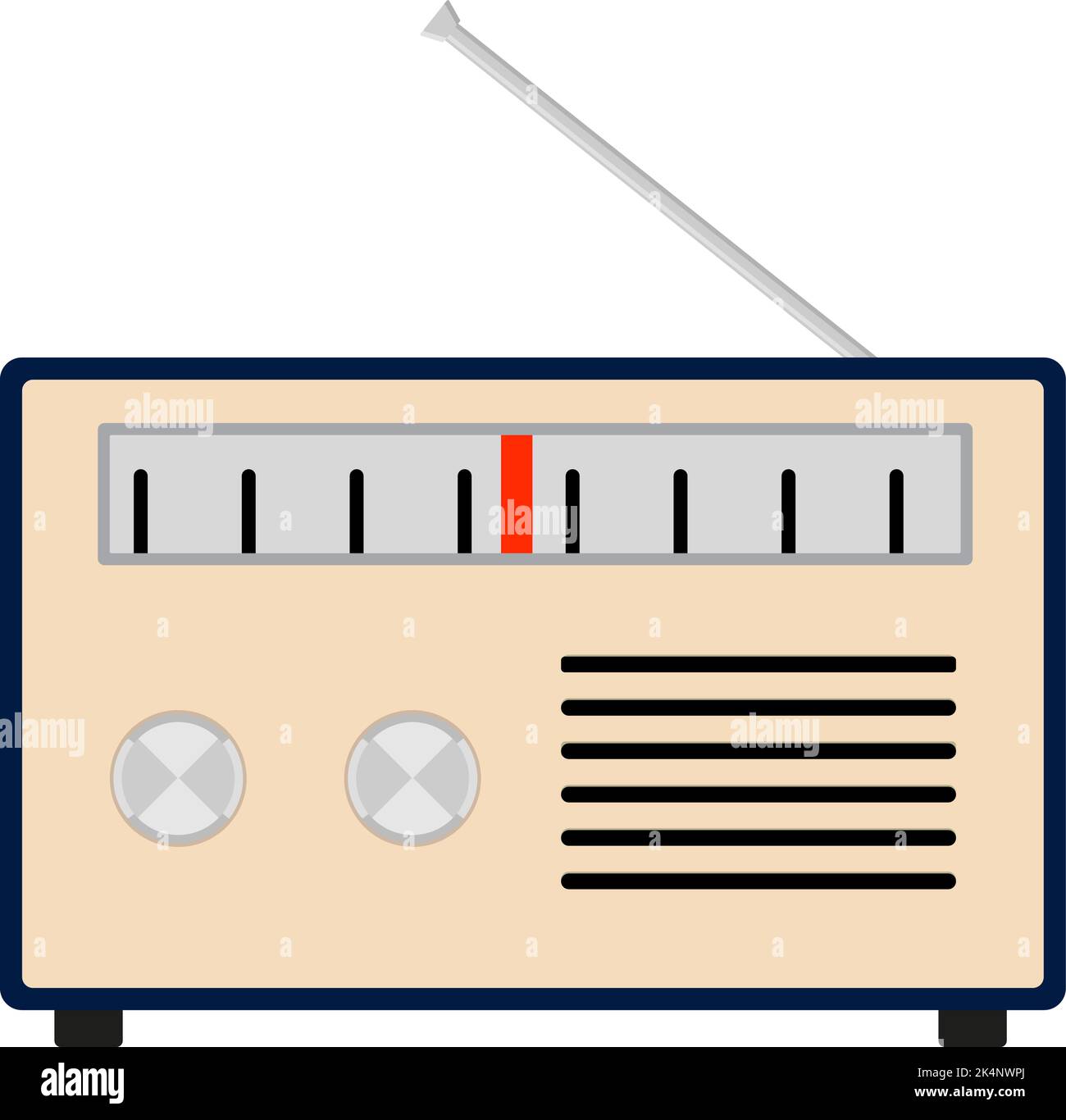 Retro stereo, illustration, vector on a white background Stock Vector ...