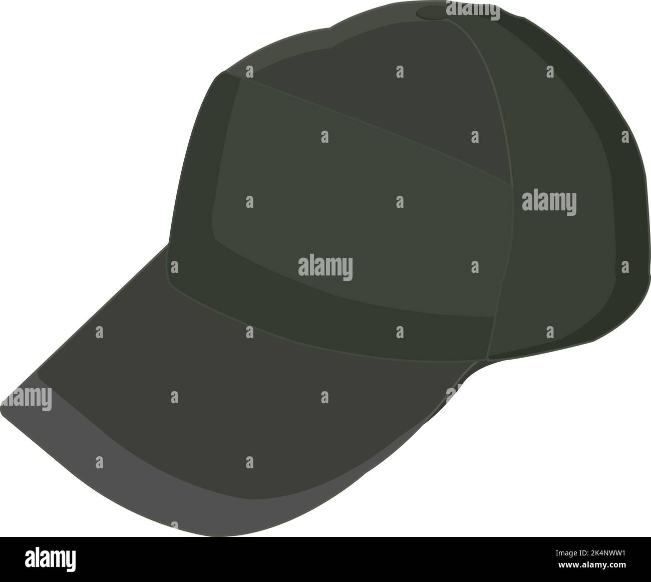 Simple black hat, illustration, vector on a white background Stock ...