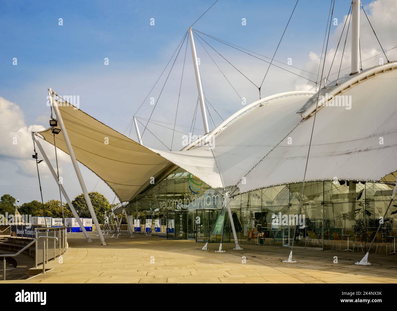 Dynamic Earth science centre and visitor attraction on Holyrood Road, Edinburgh, Scotland – exploring Earth’s story from past to future. Stock Photo