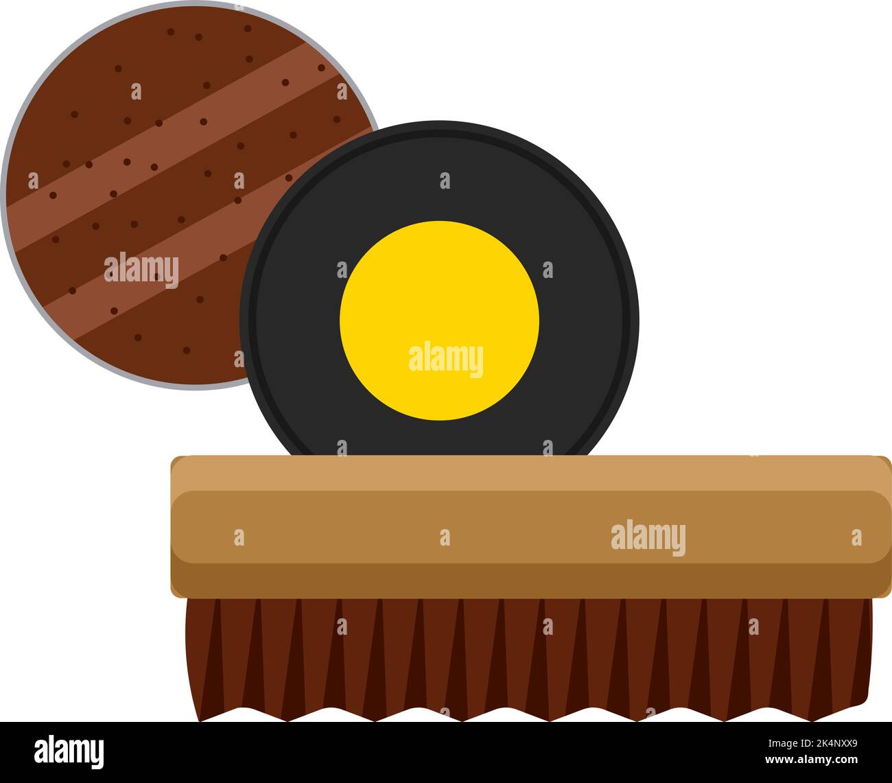 Brown shoe polish, illustration, vector on a white background Stock ...