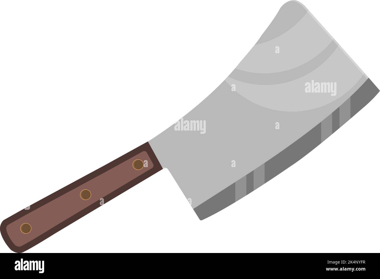 Sharp cleaver, illustration, vector on a white background. Stock Vector
