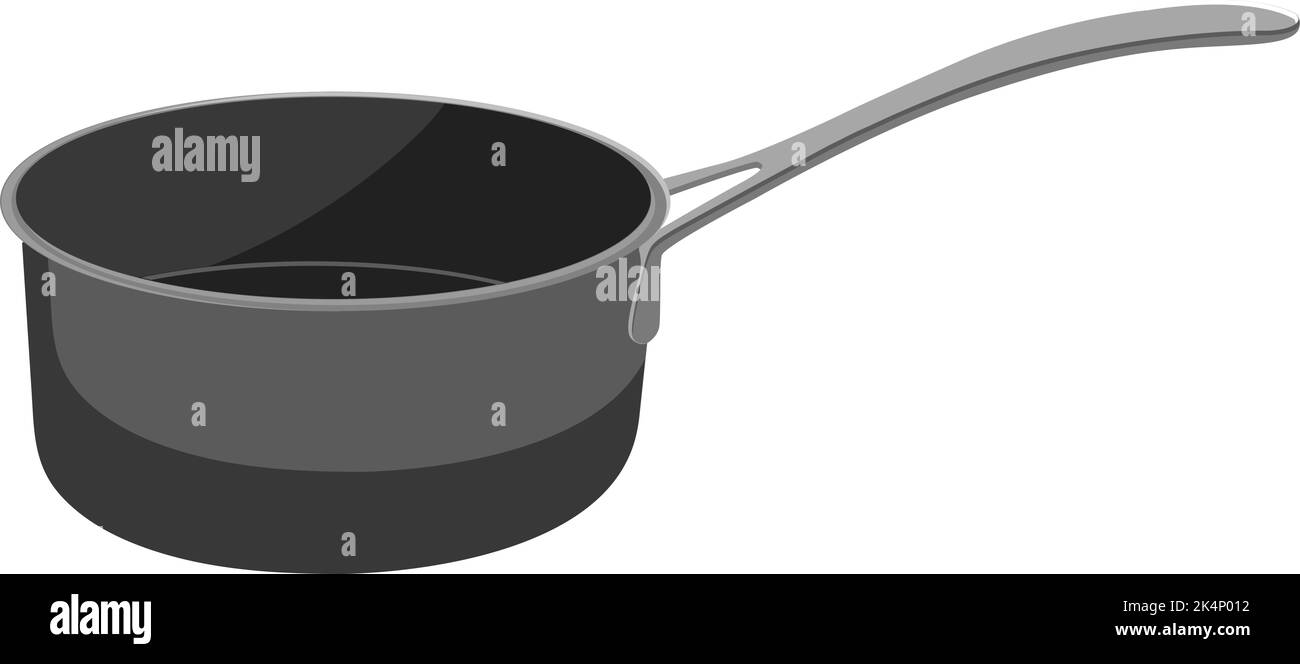 Sauce pan, illustration, vector on a white background Stock Vector