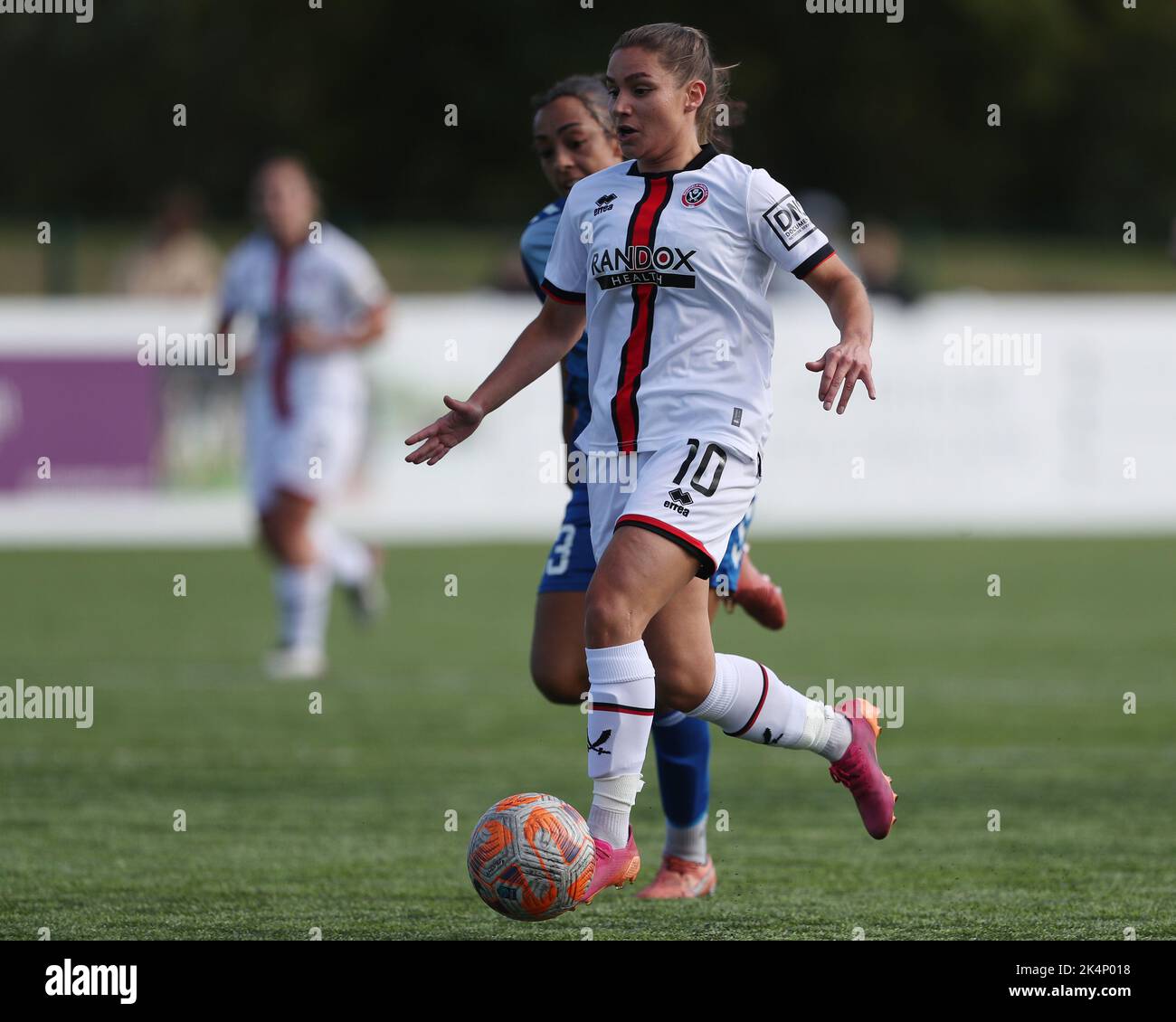 ALETHEA PAUL of Sheffield United during the FA Women's Continental Tyres League Cup match between Durham Women FC and Sheffield United at Maiden Castle, Durham City on Sunday 2nd October 2022. (Credit: Mark Fletcher | MI News) Credit: MI News & Sport /Alamy Live News Stock Photo