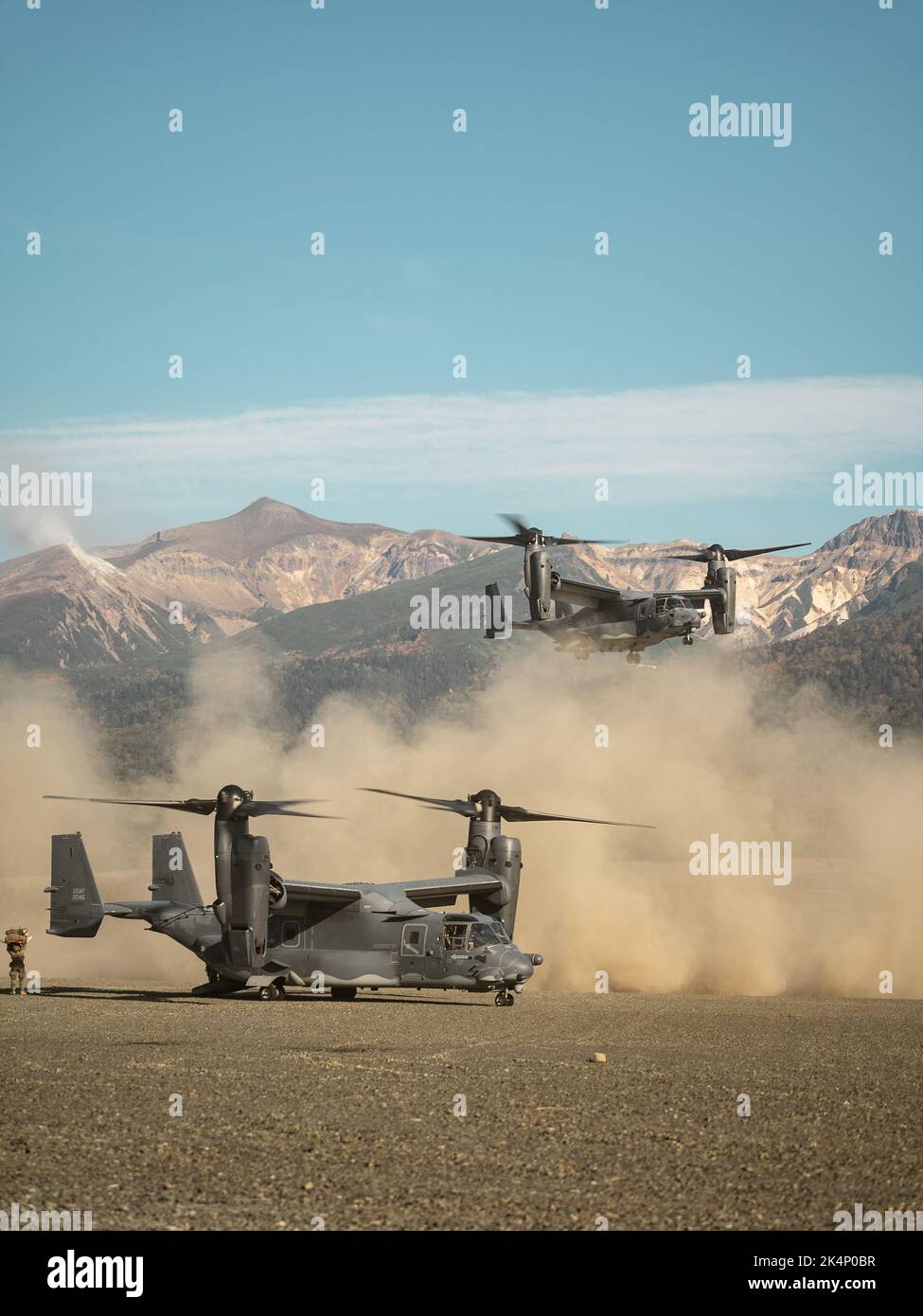 U.S. Marine Corps MV-22 Ospreys with Marine Medium Tiltrotor Squadron ...
