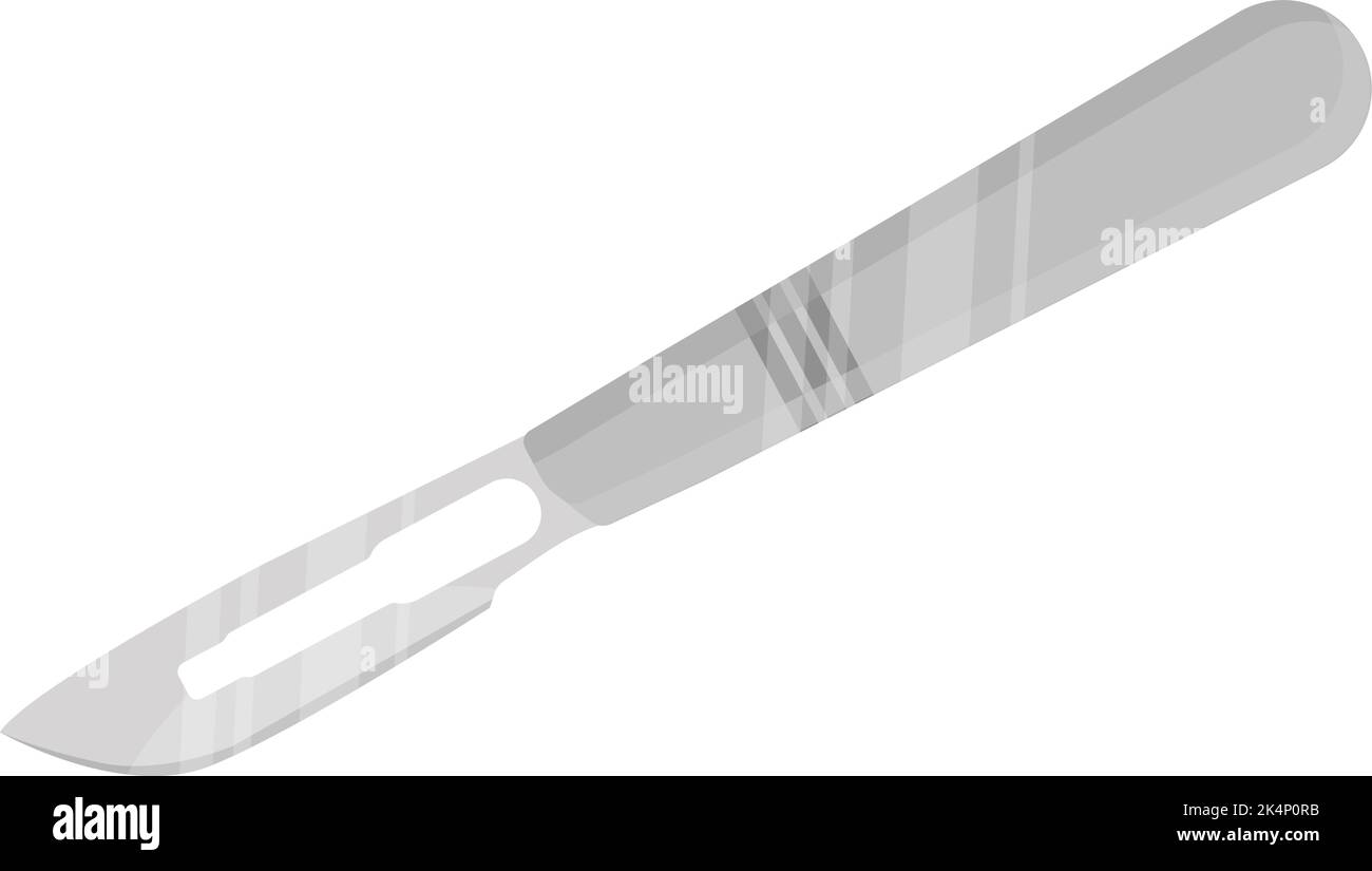 Surgical scalpel, illustration, vector on a white background Stock
