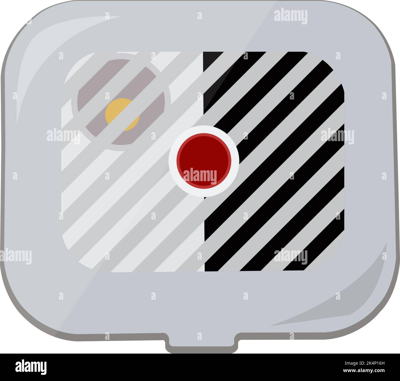 Smart smoke alarm, illustration, vector on a white background. Stock Vector