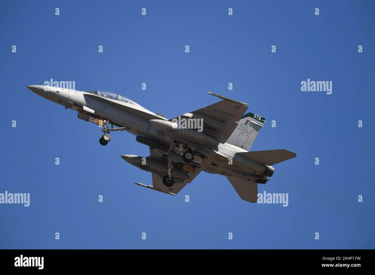 USMC F/A-18D from VMFAT-101 takes off from Brown Field in San Diego, California Stock Photo