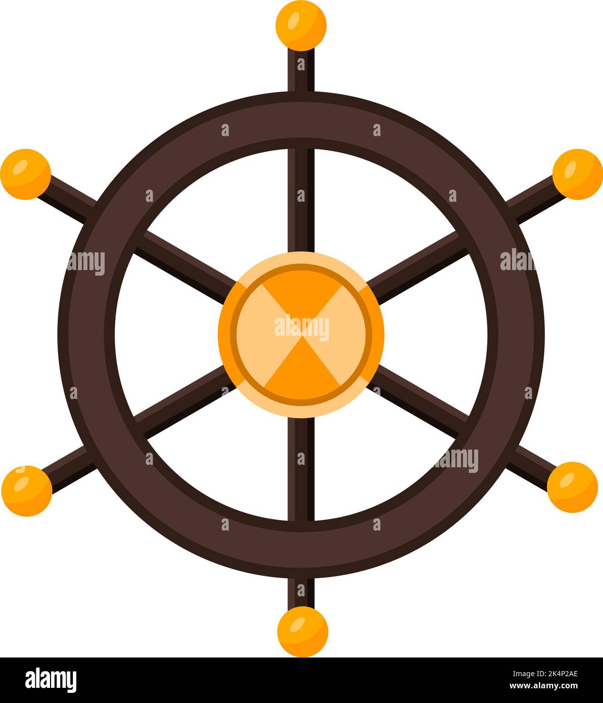 Pirate Ship Steering Wheel Cartoon