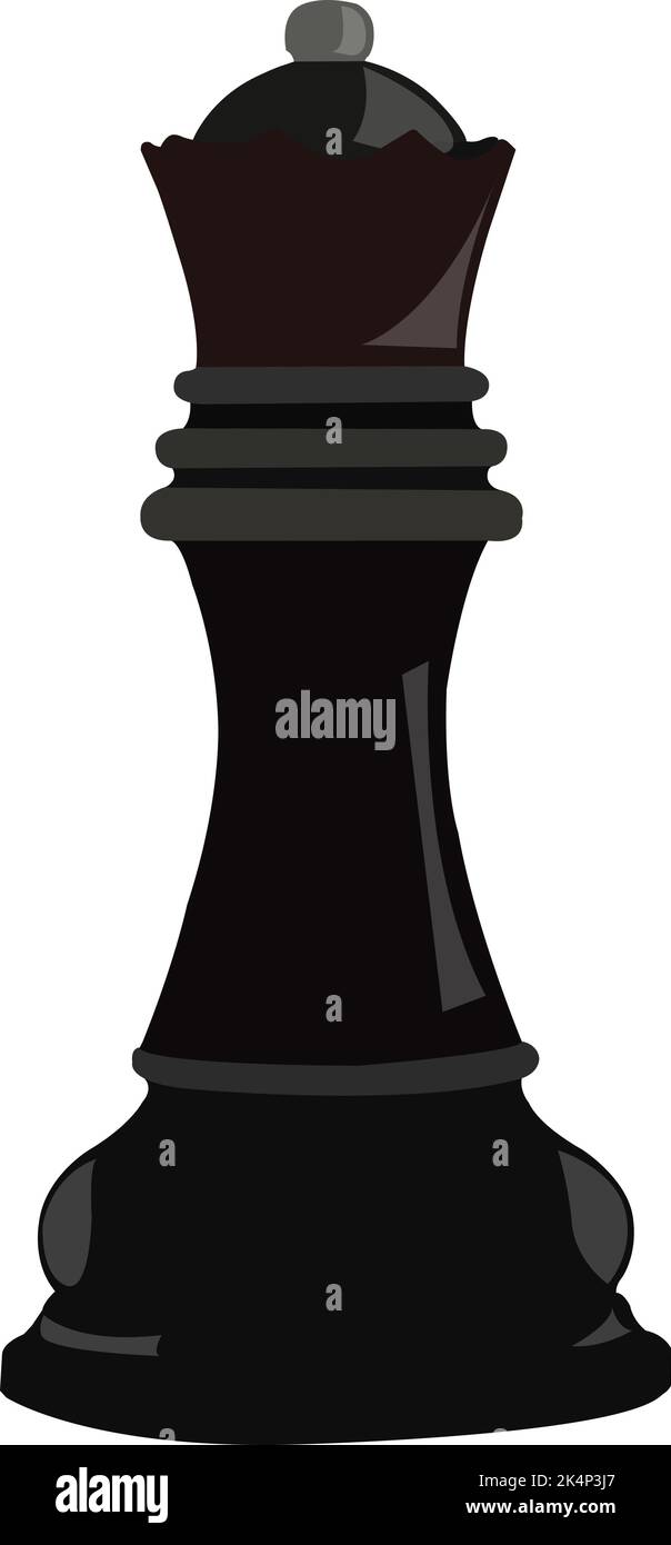 Black and white chess piece king Royalty Free Vector Image