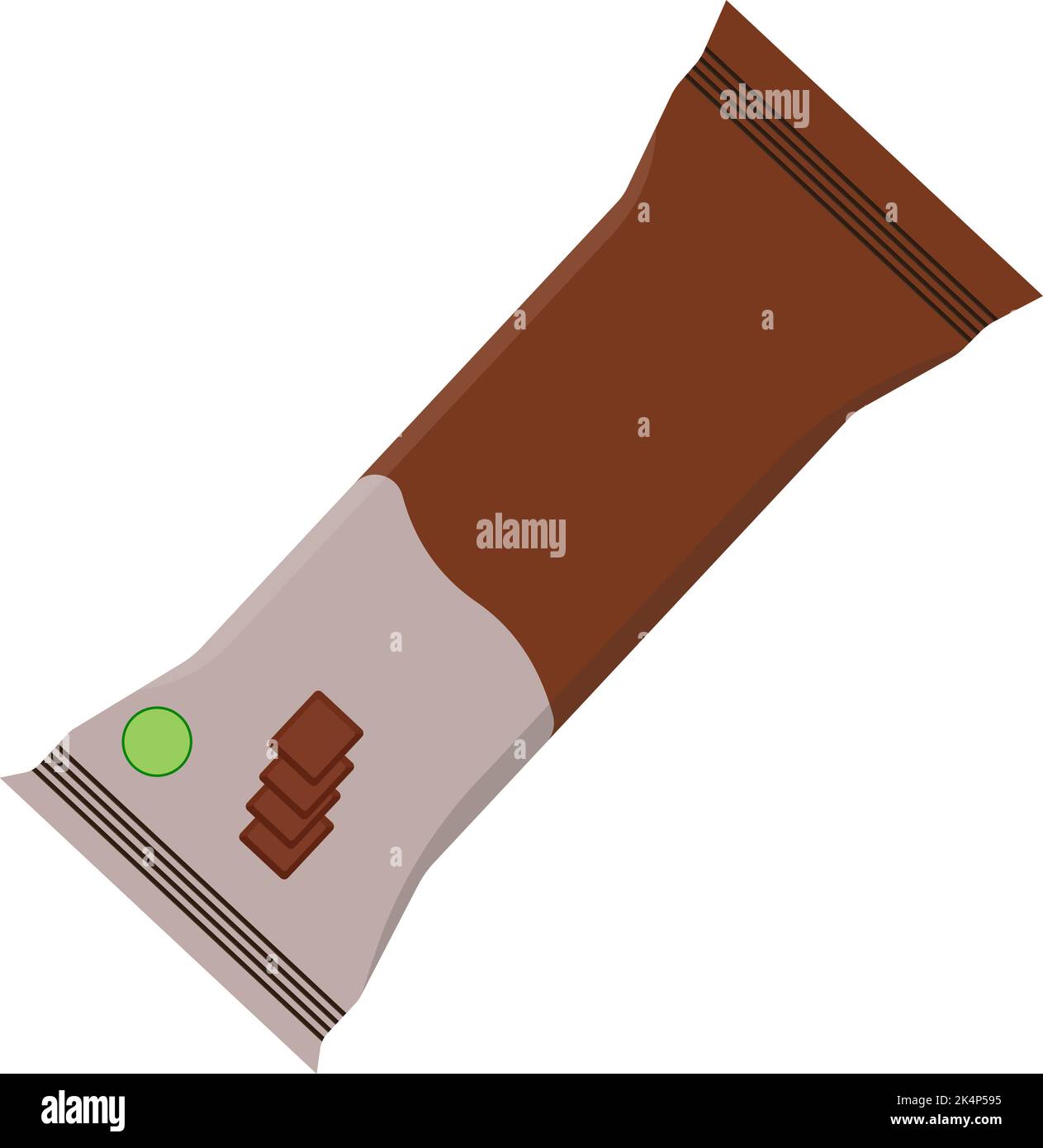 Chocolate bar, illustration, vector on a white background. Stock Vector