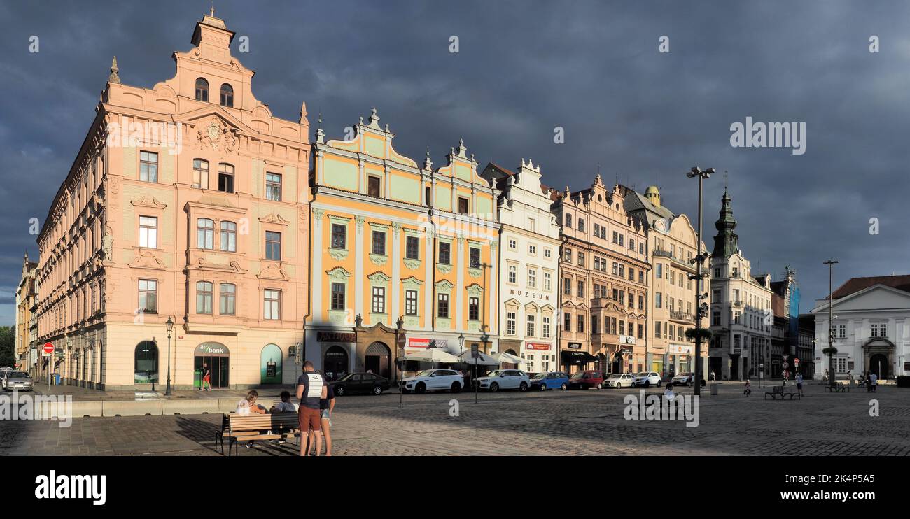 Plzen, Czech Republic - August 14, 2018: City center and historic ...