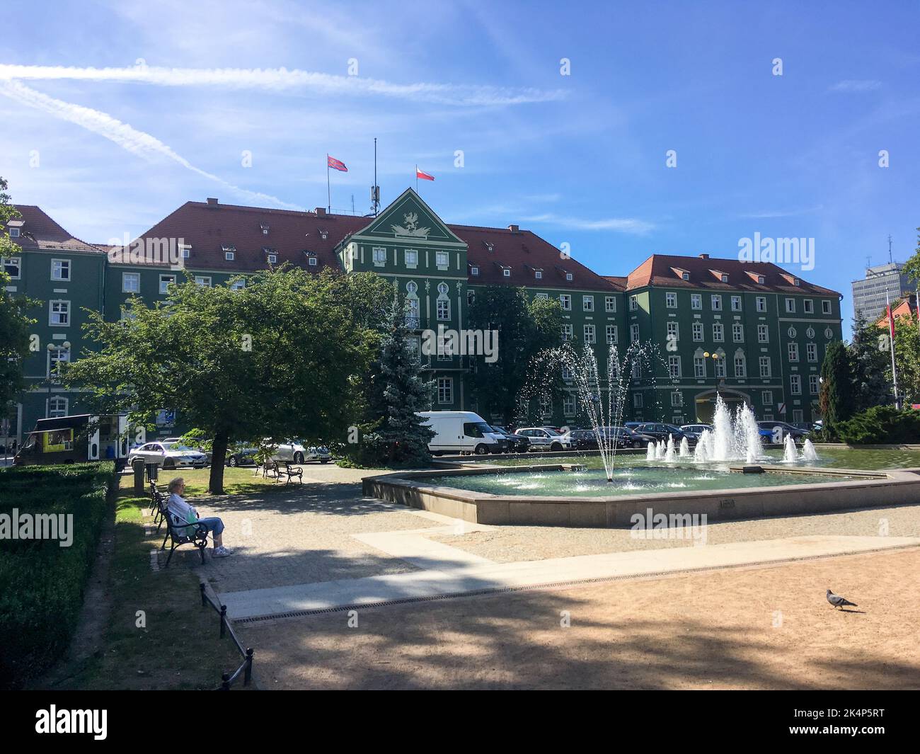 Szczecin, Poland August 13, 2018 Historic buildings and mansions in