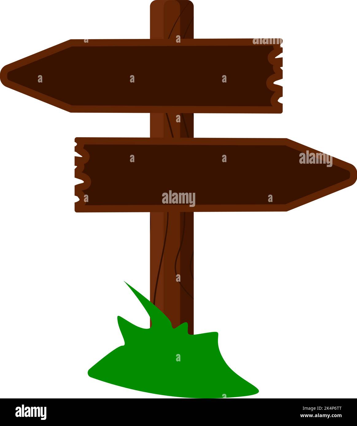 Wooden sign arrows, illustration, vector on a white background Stock ...