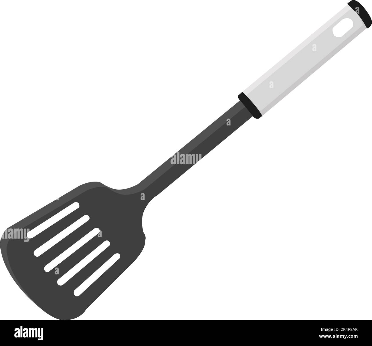 Spoon with holes, illustration, vector on a white background Stock ...