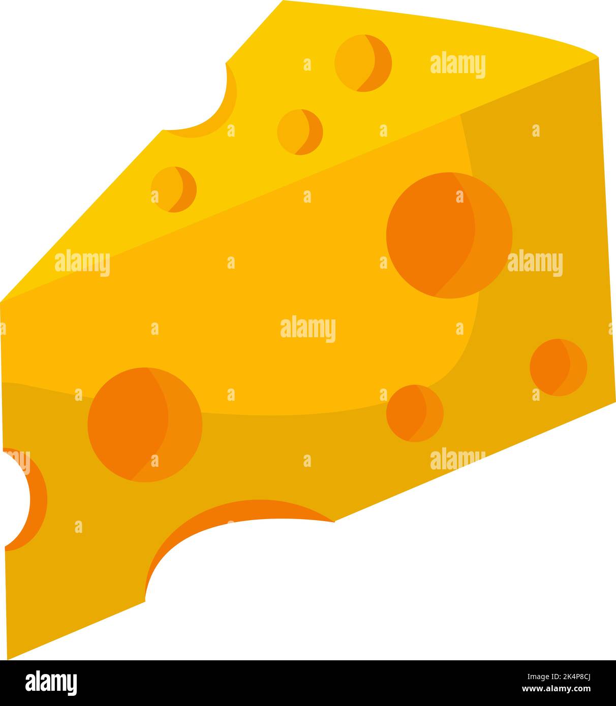 Block of cheese with holes, illustration, vector on a white background Stock Vector Image & Art