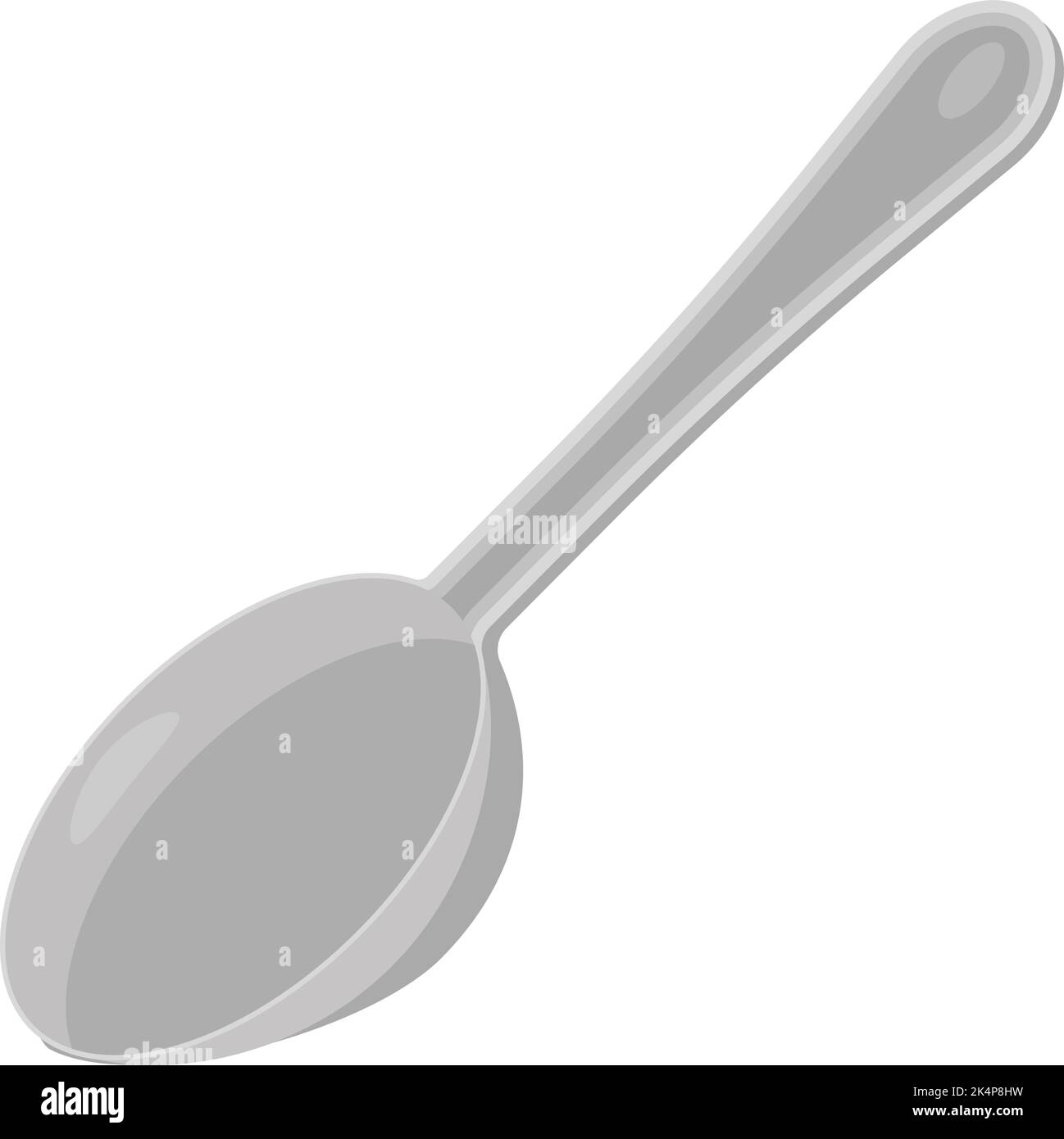 Spoon scoop, illustration, vector on a white background Stock Vector ...