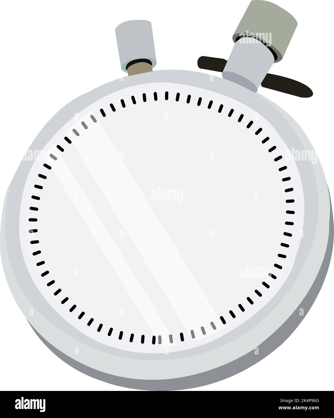 Silver stopwatch, illustration, vector on a white background Stock ...