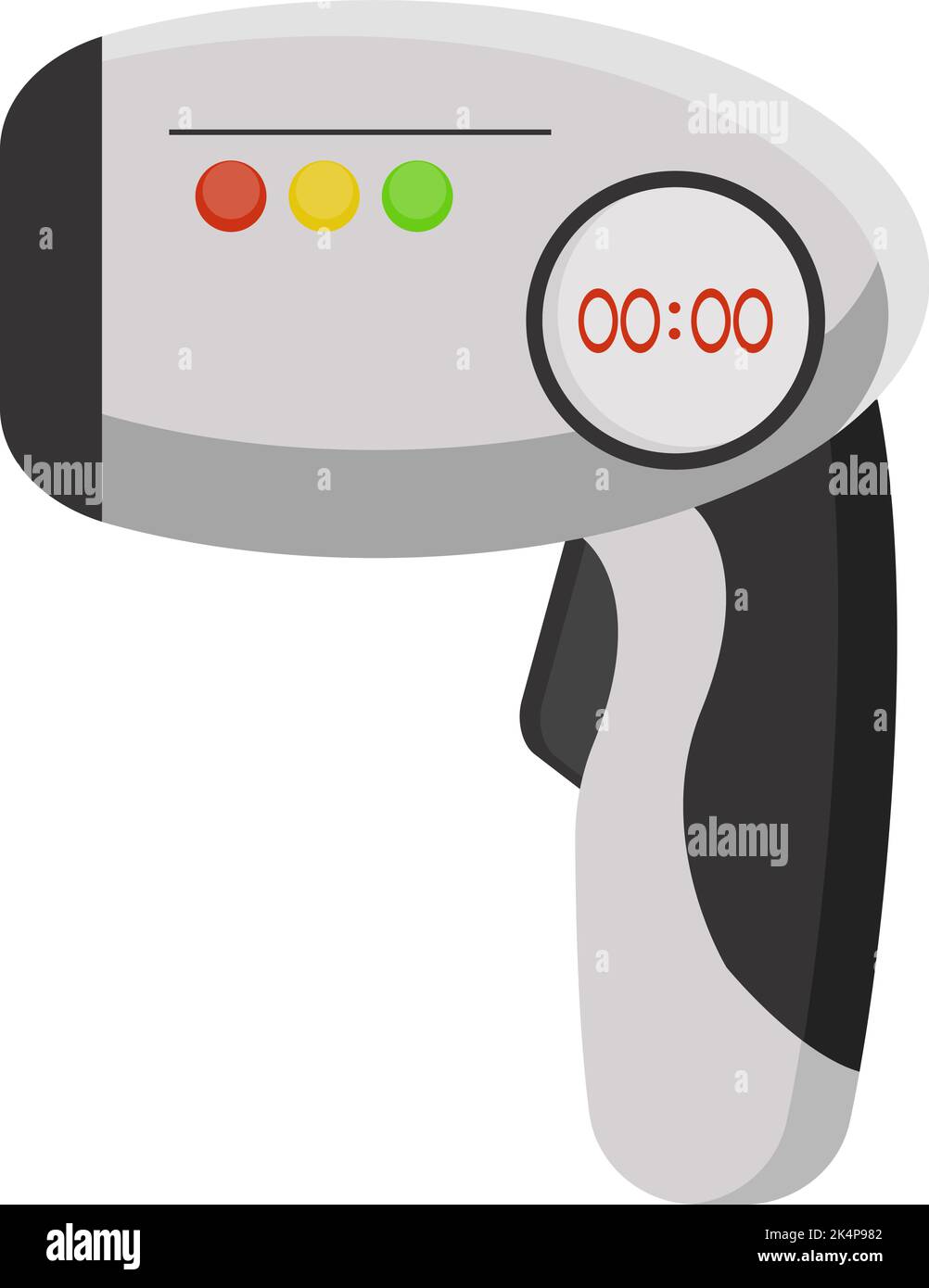 Black digital thermometer, illustration, vector on a white background. Stock Vector