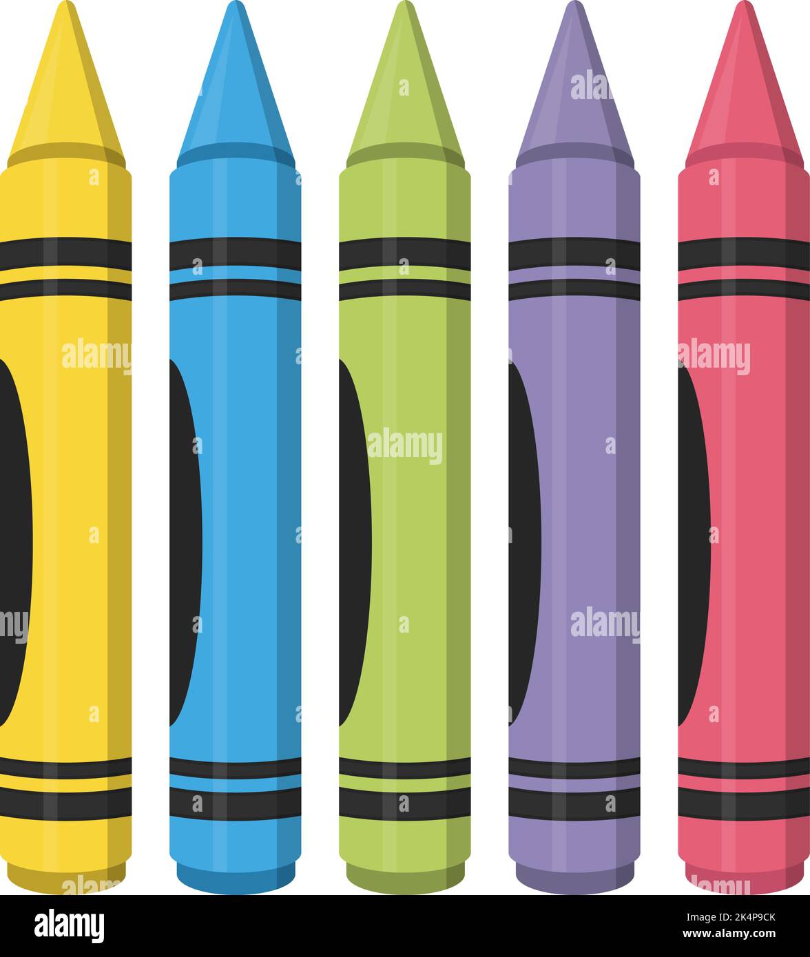 Art crayons, illustration, vector on a white background Stock Vector